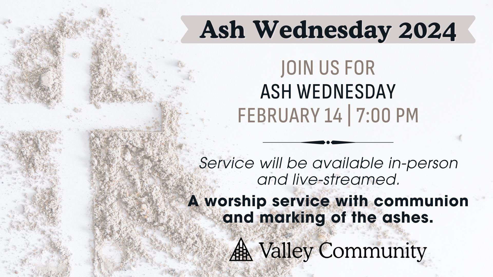 Ash Wednesday Worship Service