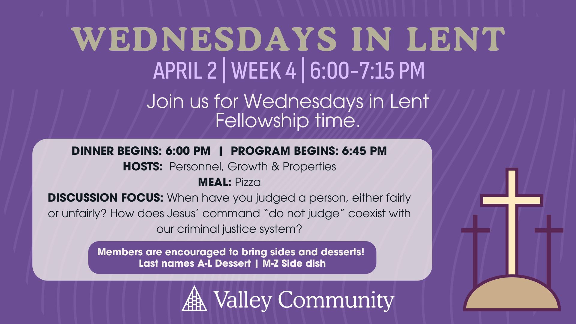 Wednesdays in Lent Fellowship | Week 4